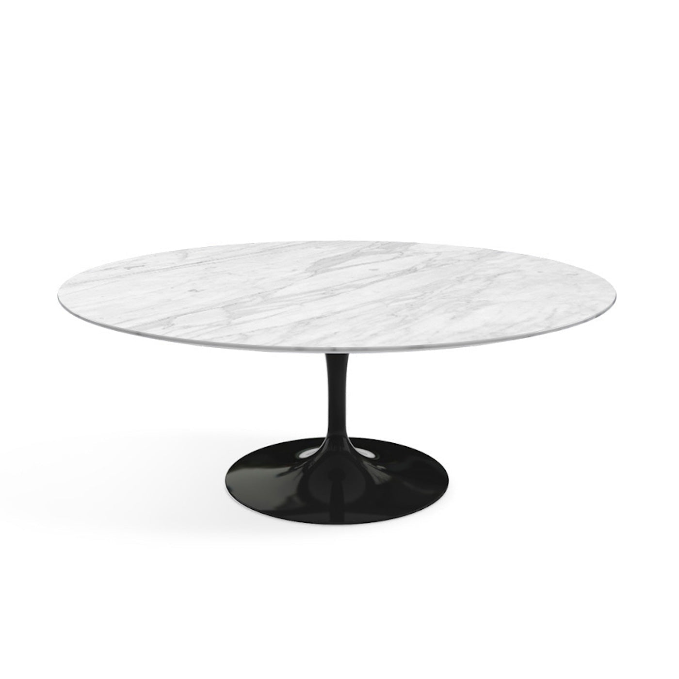 Oval Pedestal Coffee Table - Marble Top