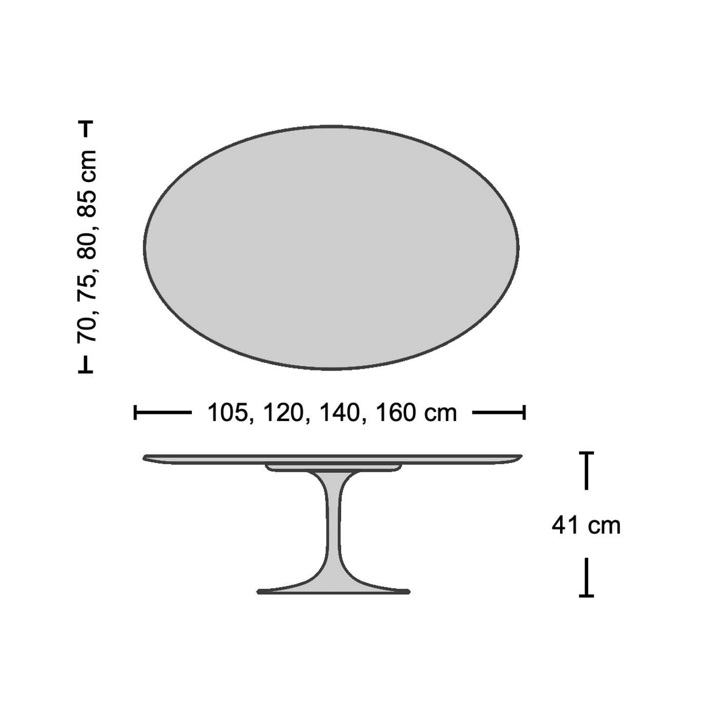 Oval Pedestal Coffee Table - Marble Top