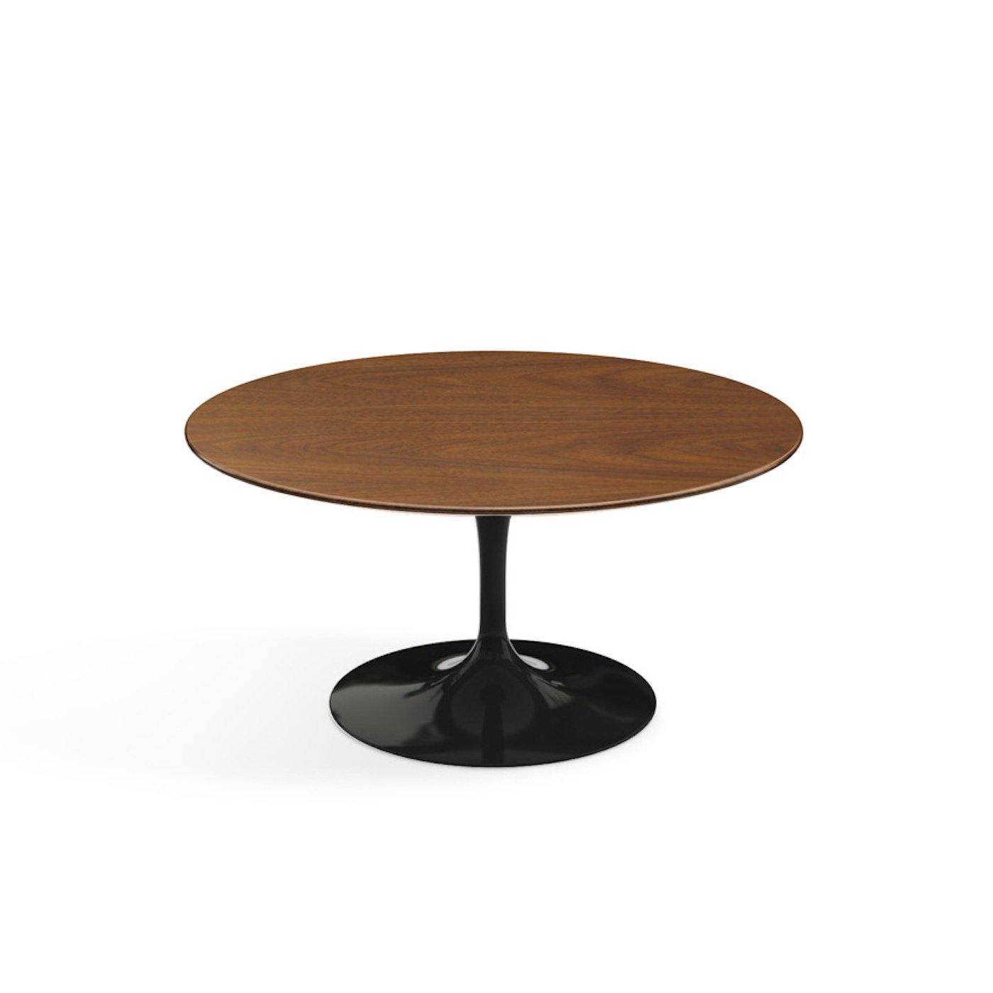 Pedestal Low Table - Wood Top