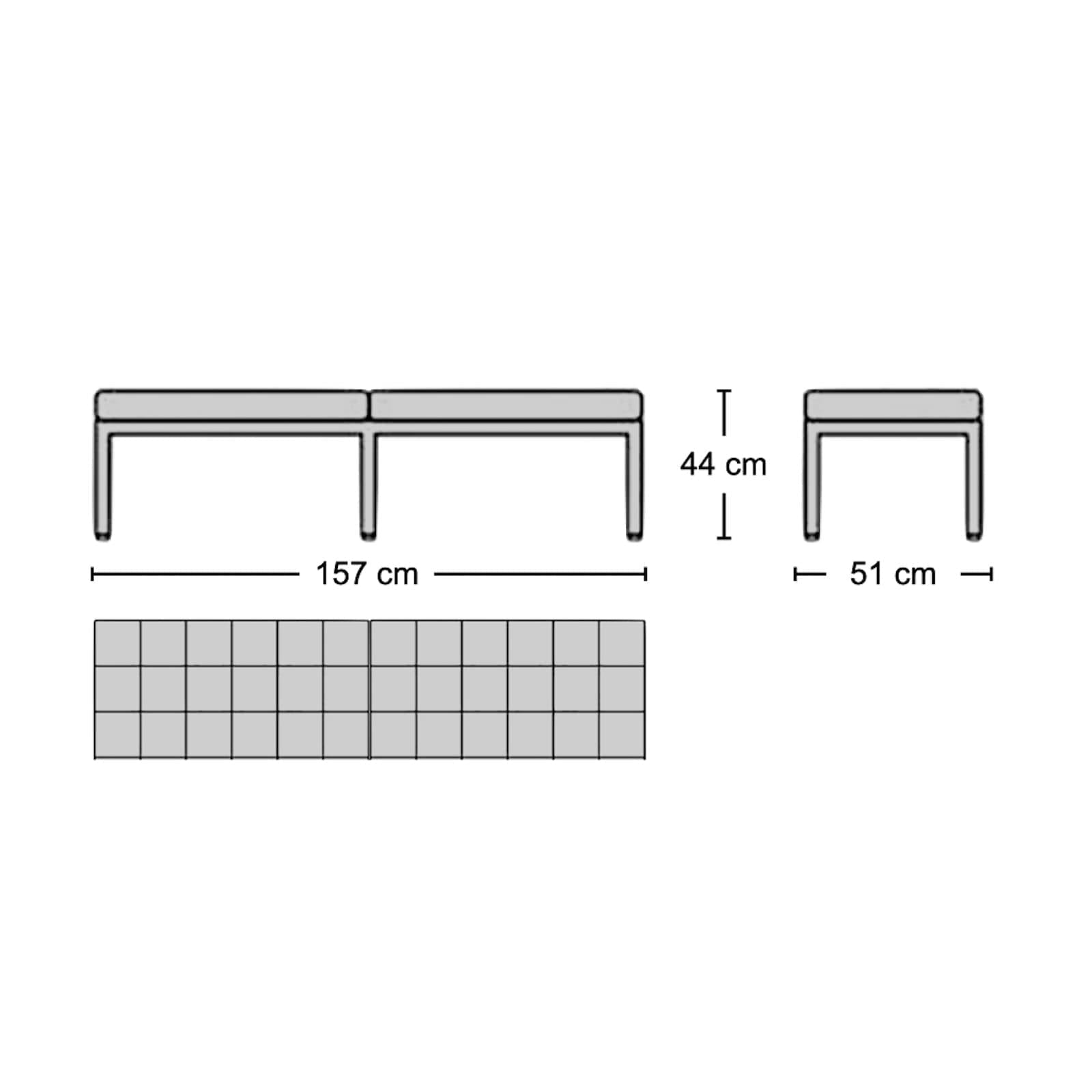 Florence 3-Seater Bench