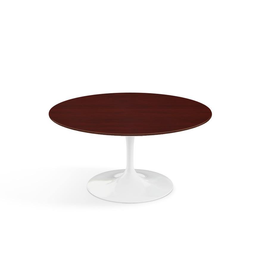 Pedestal Low Table - Wood Top