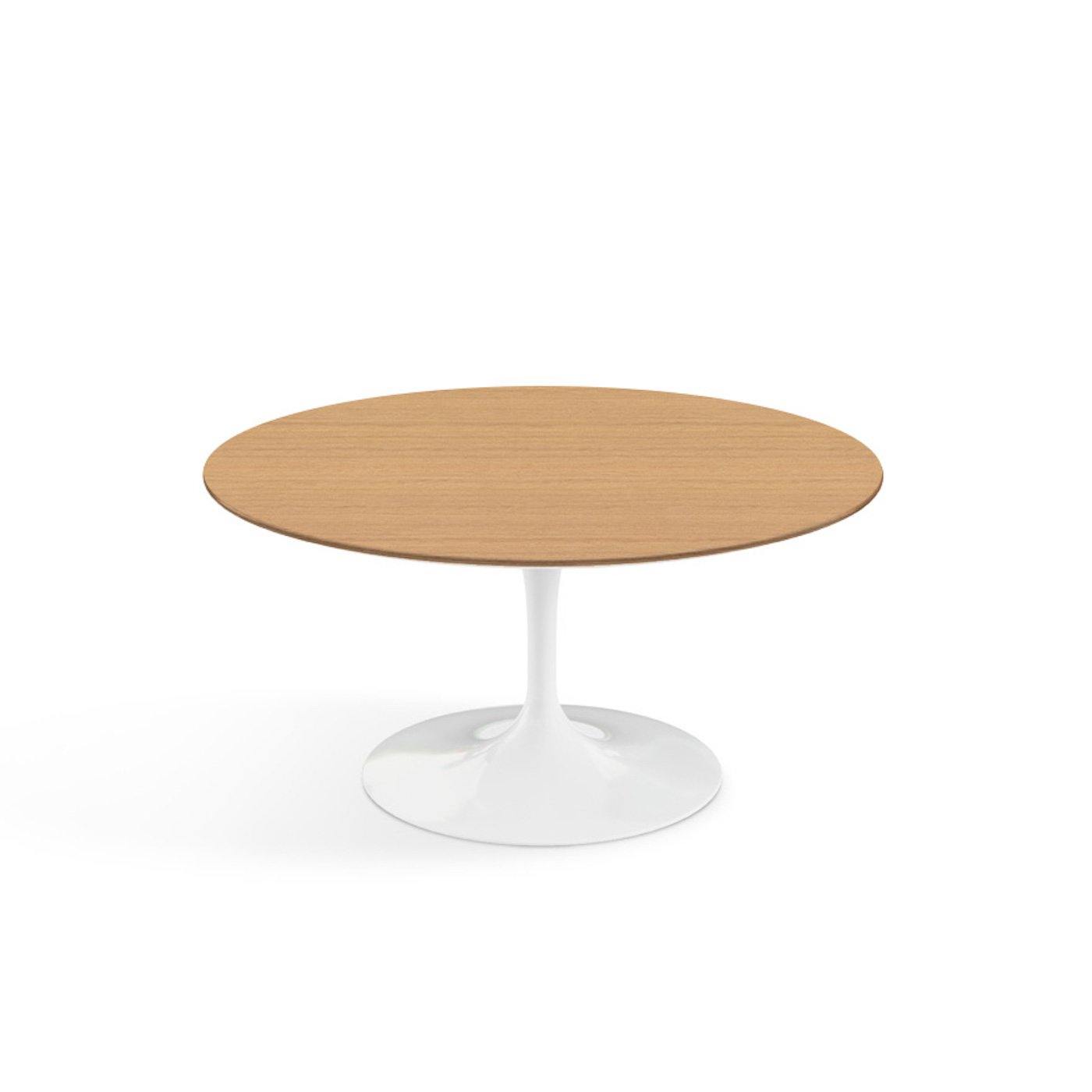 Pedestal Low Table - Wood Top