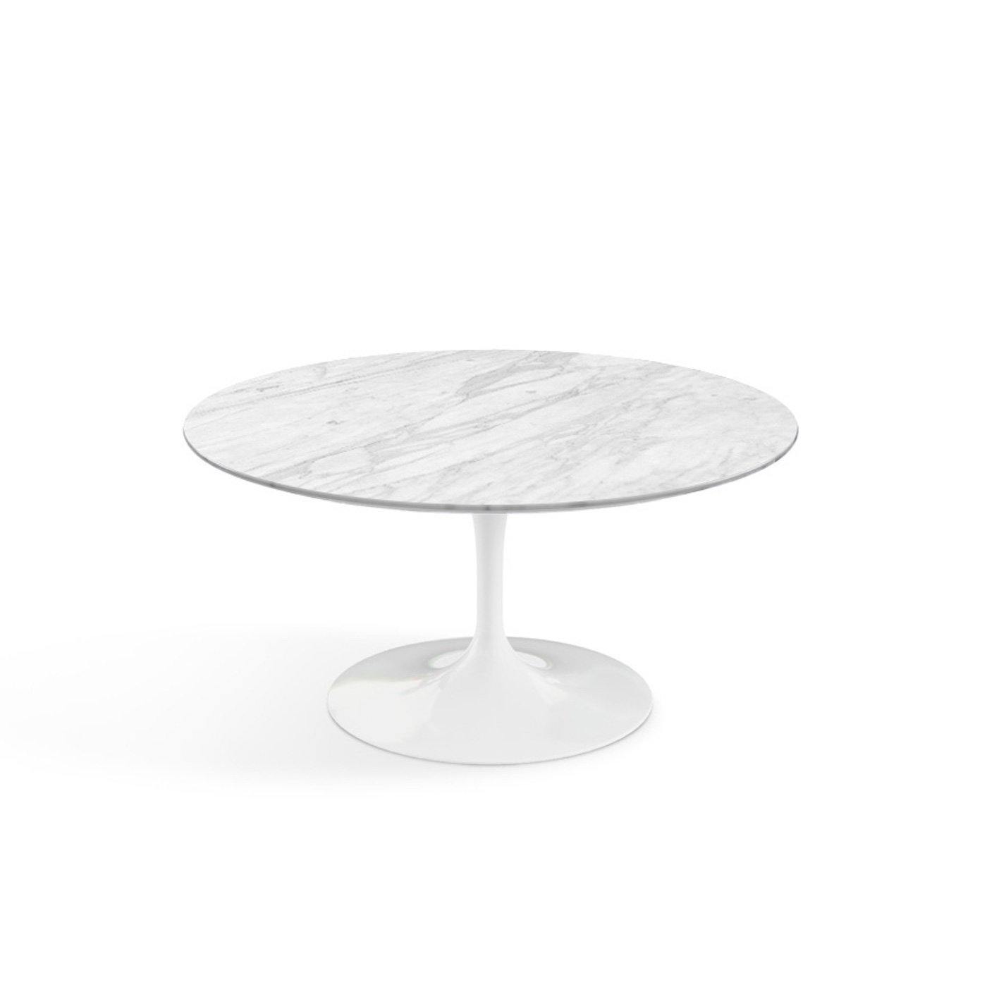 Pedestal Low Table - Marble Top