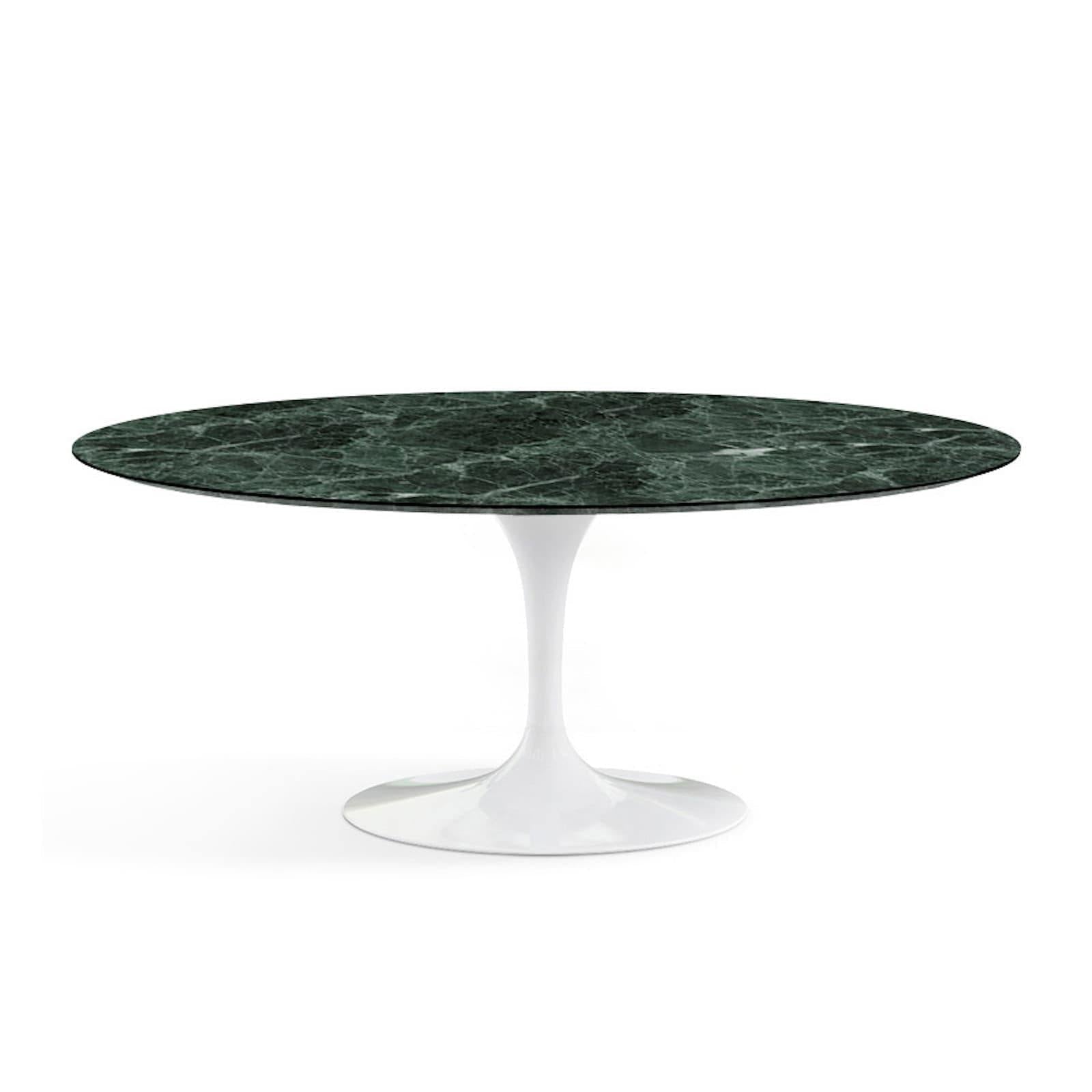 Oval Pedestal Dining Table - Marble Top