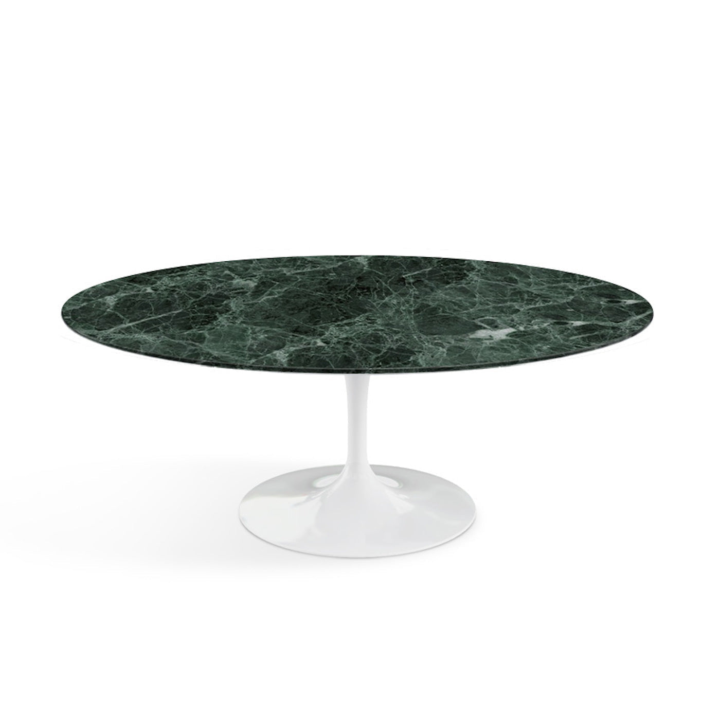 Oval Pedestal Coffee Table - Marble Top