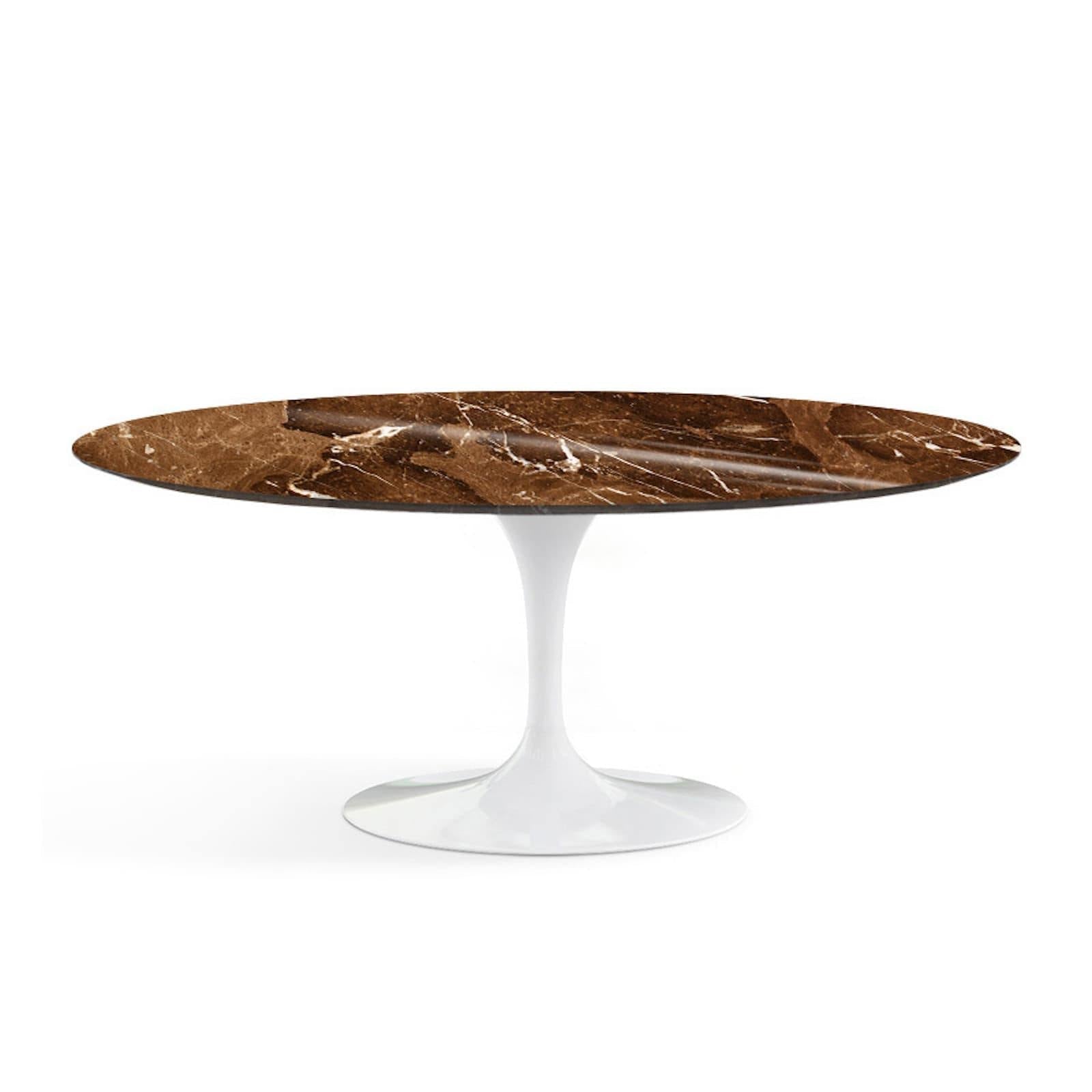 Oval Pedestal Dining Table - Marble Top