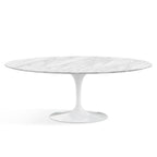 Oval Pedestal Dining Table - Marble Top