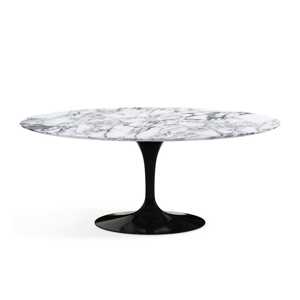 Oval Pedestal Dining Table - Marble Top