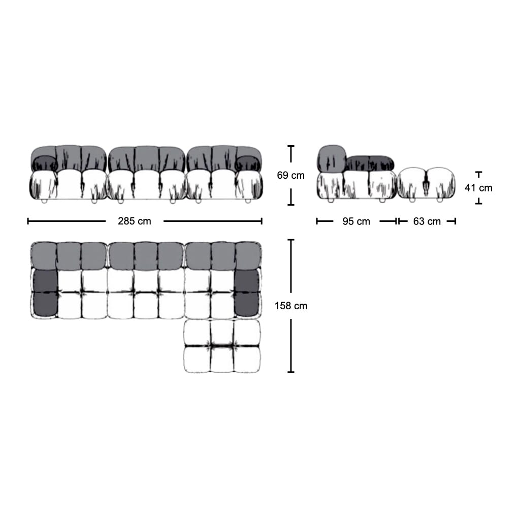 Bellini 3-Seater Sofa & Ottoman