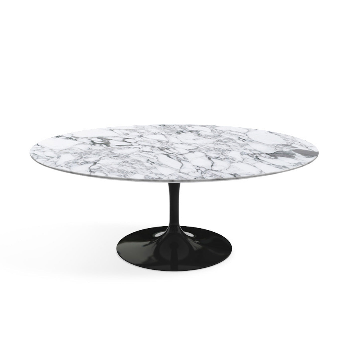 Oval Pedestal Coffee Table - Marble Top
