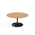 Pedestal Low Table - Wood Top