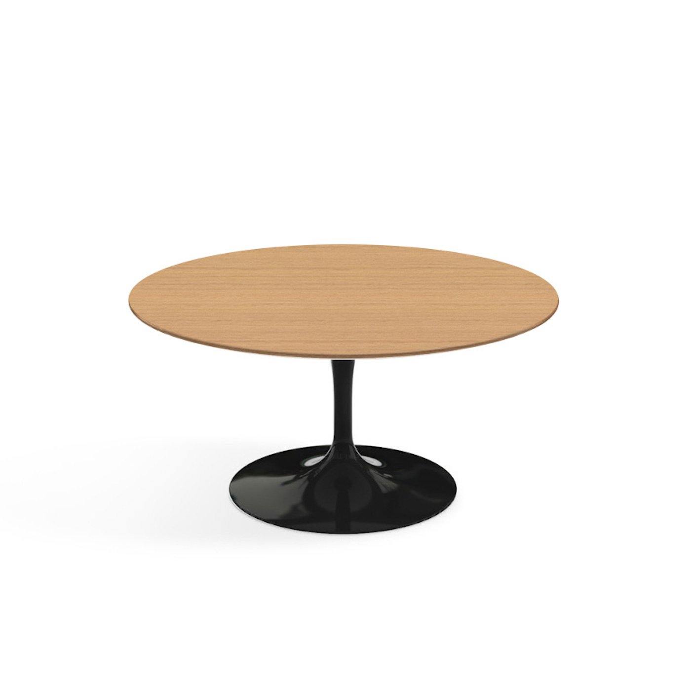 Pedestal Low Table - Wood Top