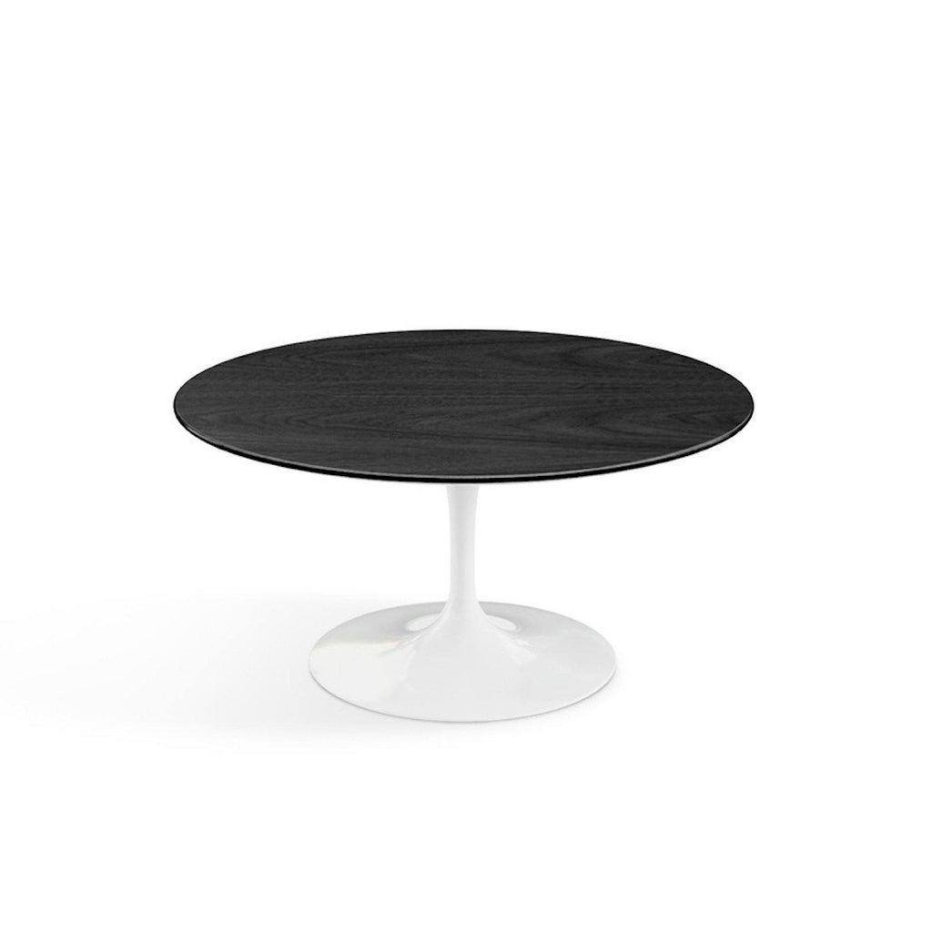 Pedestal Low Table - Wood Top