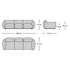 Mario 3-Seater Sofa