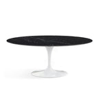 Oval Pedestal Dining Table - Marble Top