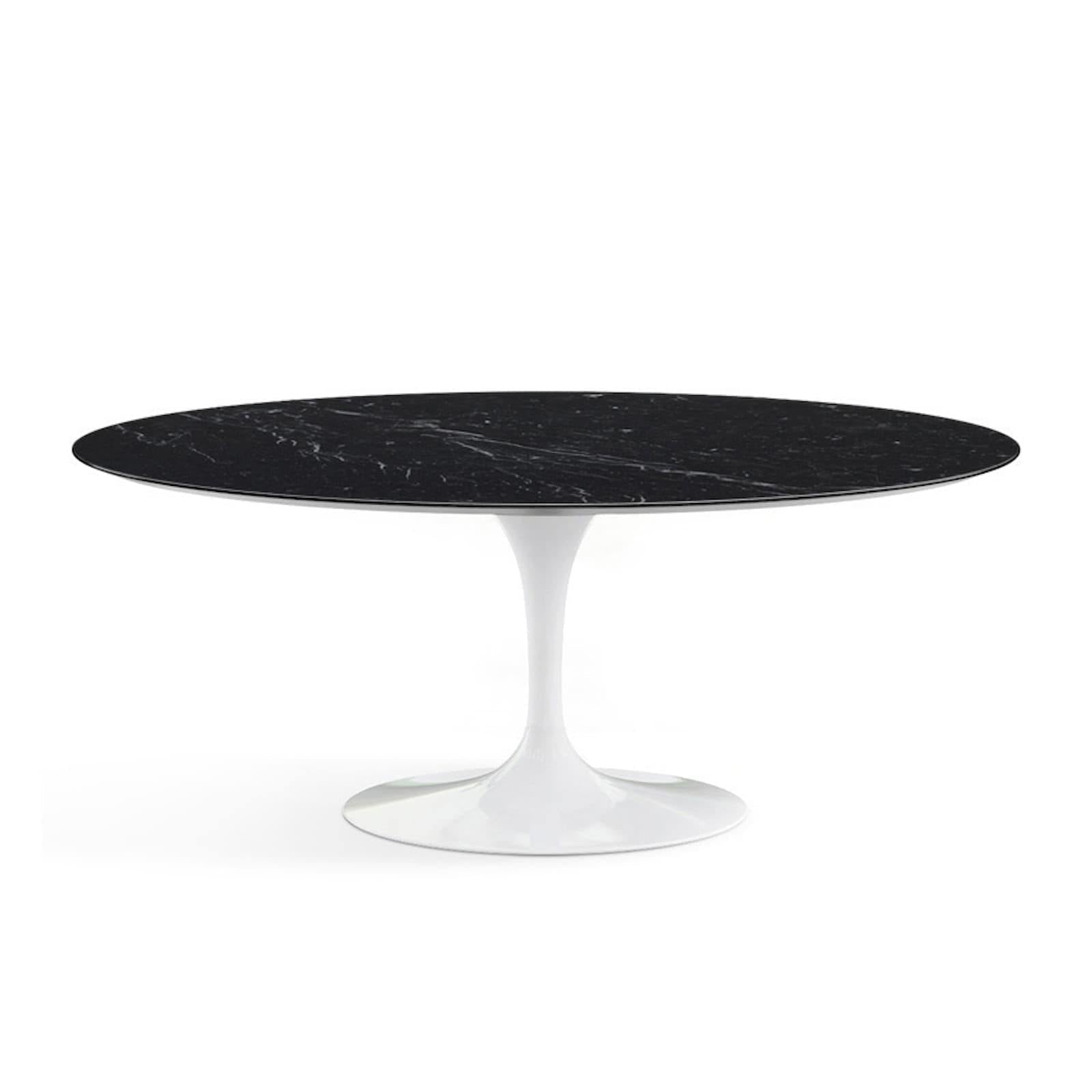 Oval Pedestal Dining Table - Marble Top