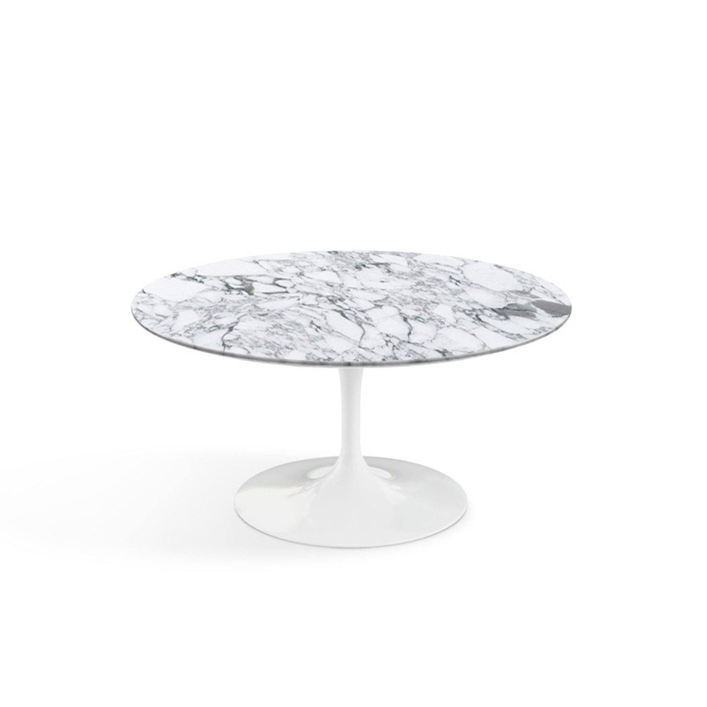 Pedestal Low Table - Marble Top