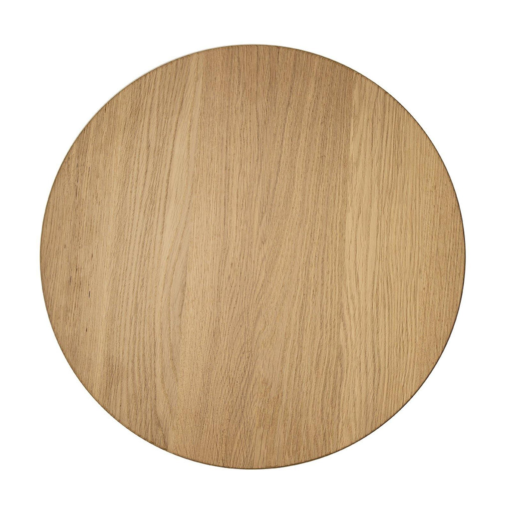 Pedestal Low Table - Wood Top