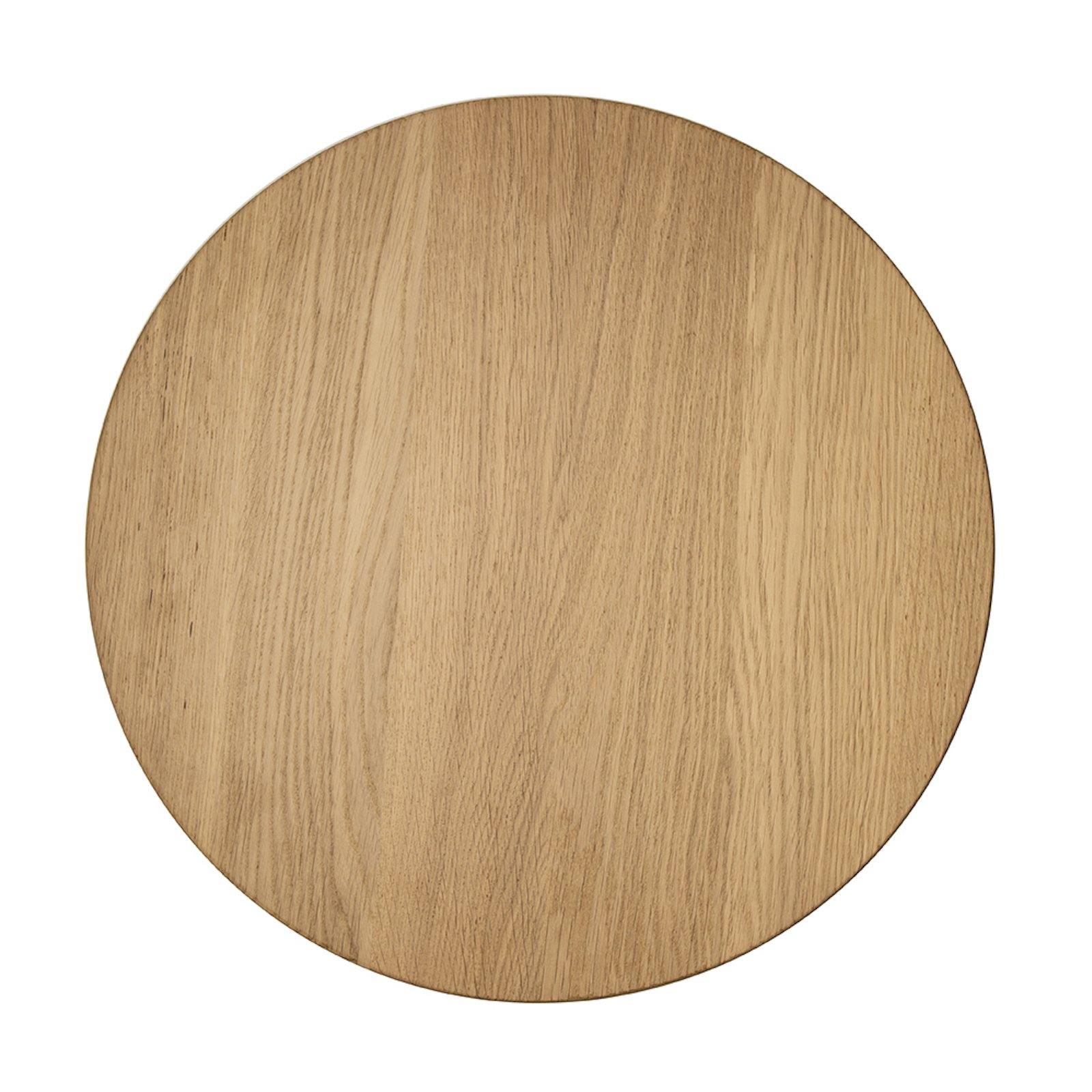 Pedestal Low Table - Wood Top