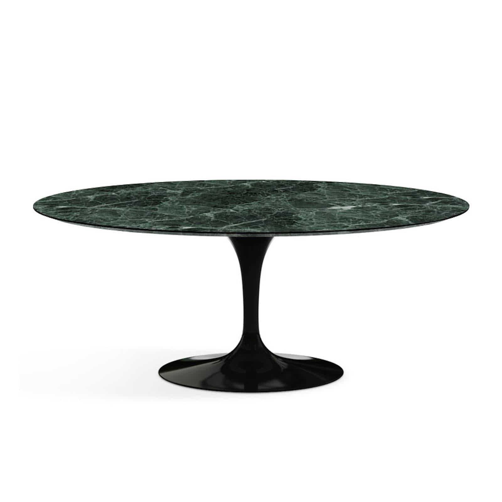 Oval Pedestal Dining Table - Marble Top
