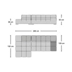 Tufty 3-Seater Sofa with Open End Chaise
