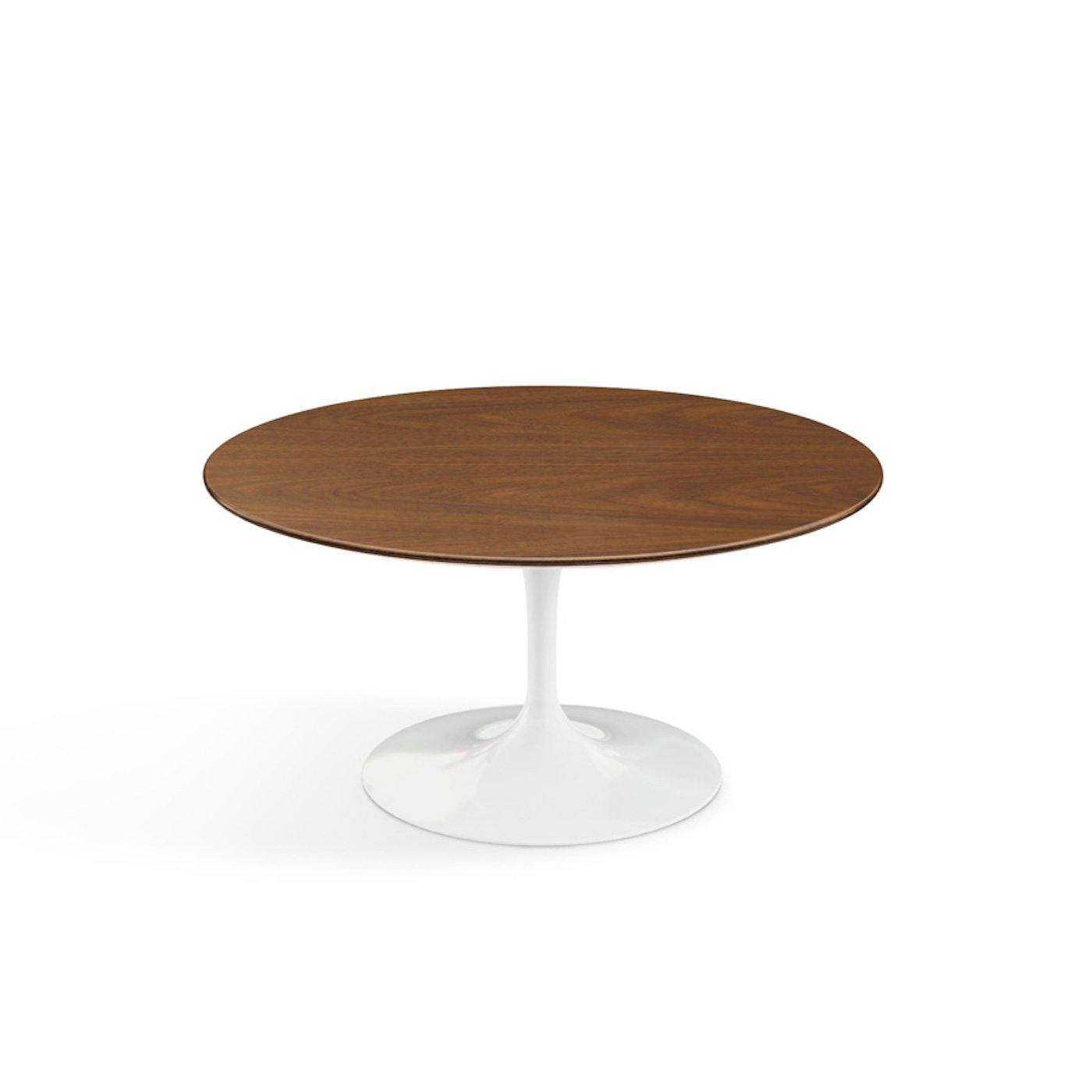 Pedestal Low Table - Wood Top