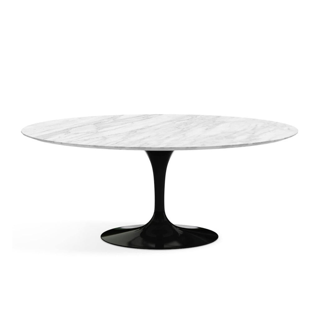 Oval Pedestal Dining Table - Marble Top