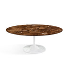 Oval Pedestal Coffee Table - Marble Top