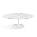 Oval Pedestal Coffee Table - Marble Top