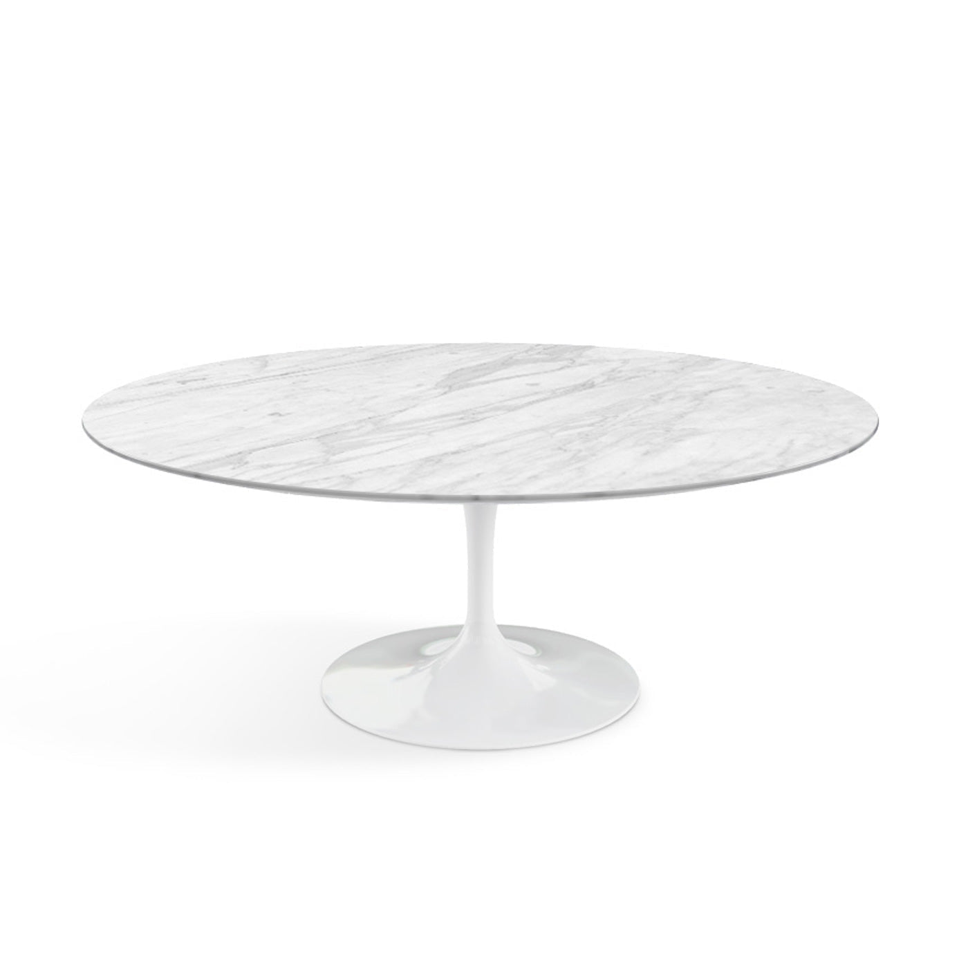 Oval Pedestal Coffee Table - Marble Top