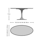 Oval Pedestal Dining Table - Marble Top
