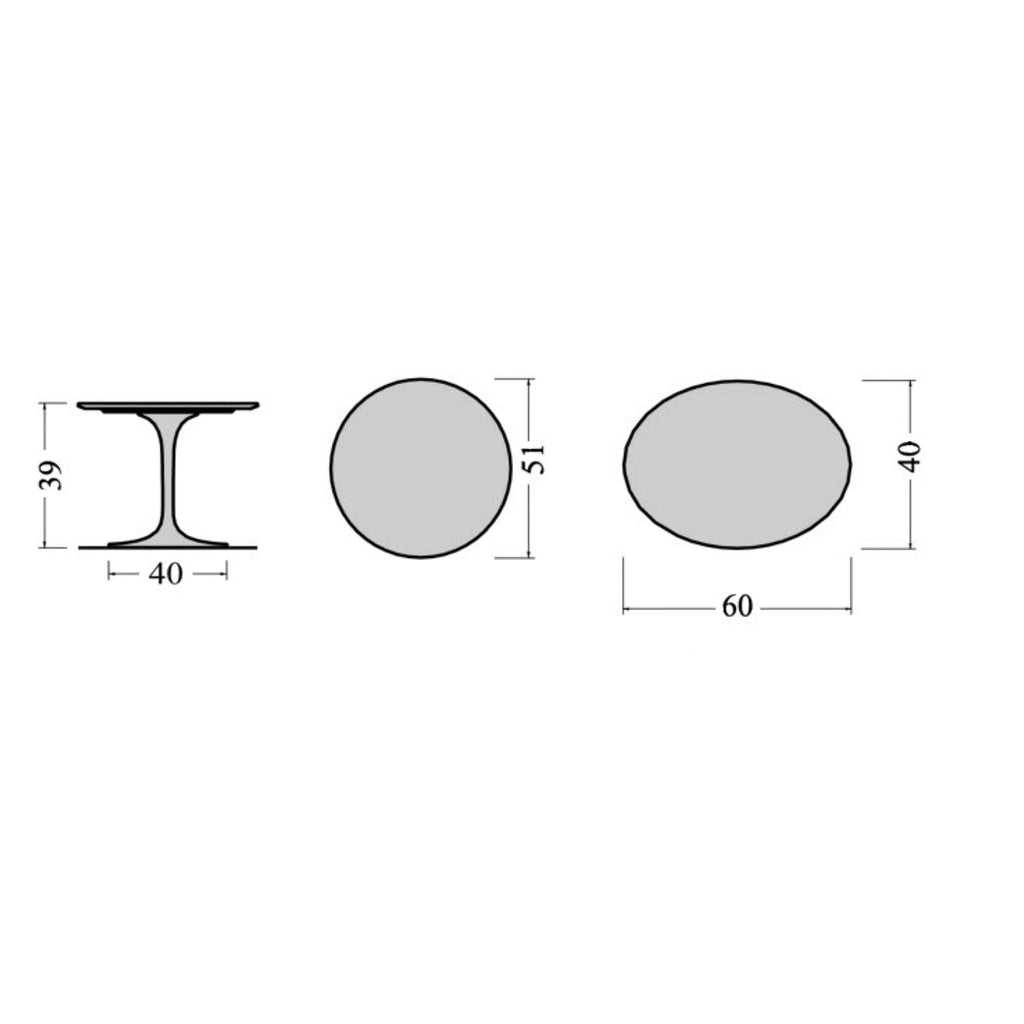 Pedestal Low Table - Marble Top