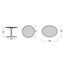 Pedestal Low Table - Marble Top