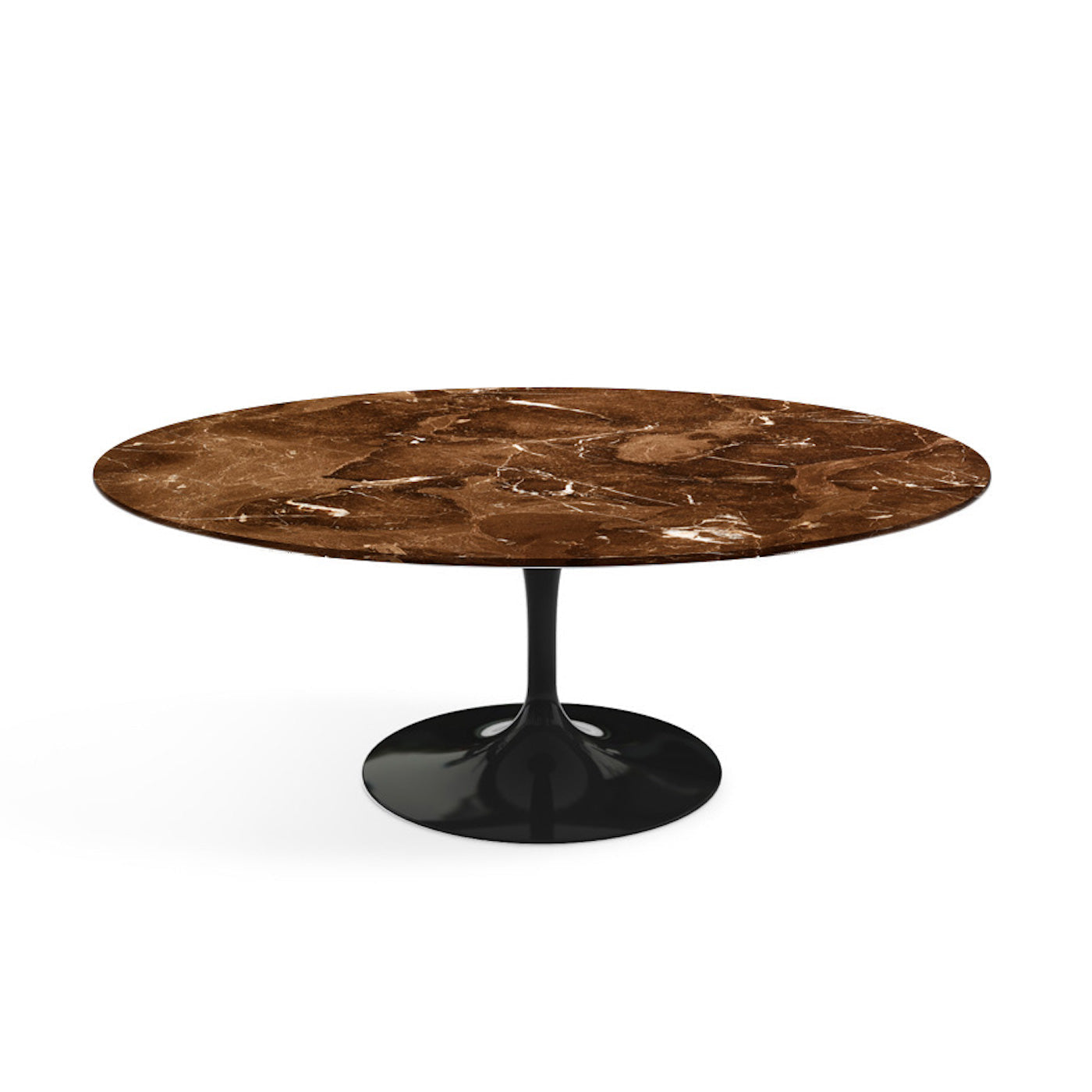 Oval Pedestal Coffee Table - Marble Top