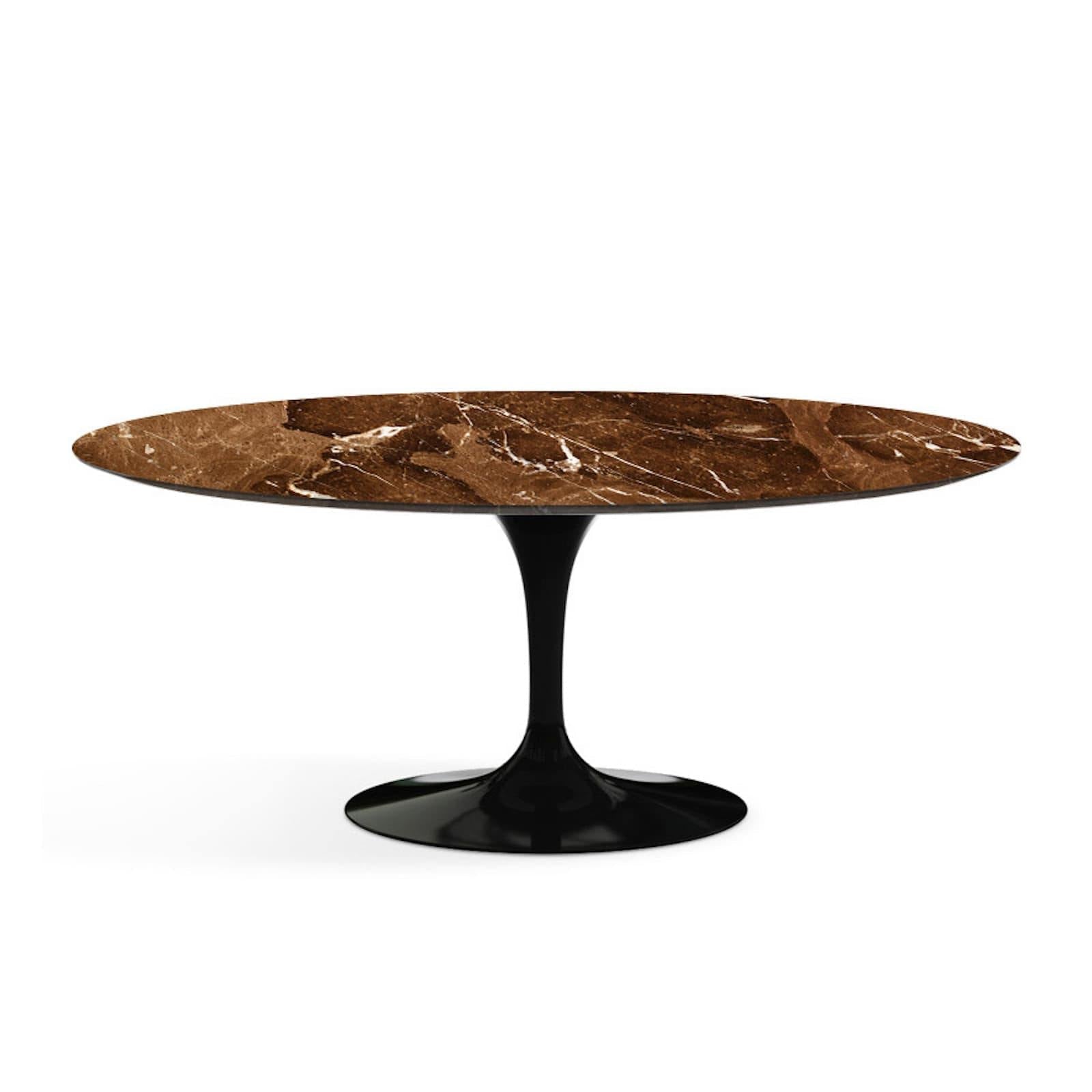 Oval Pedestal Dining Table - Marble Top