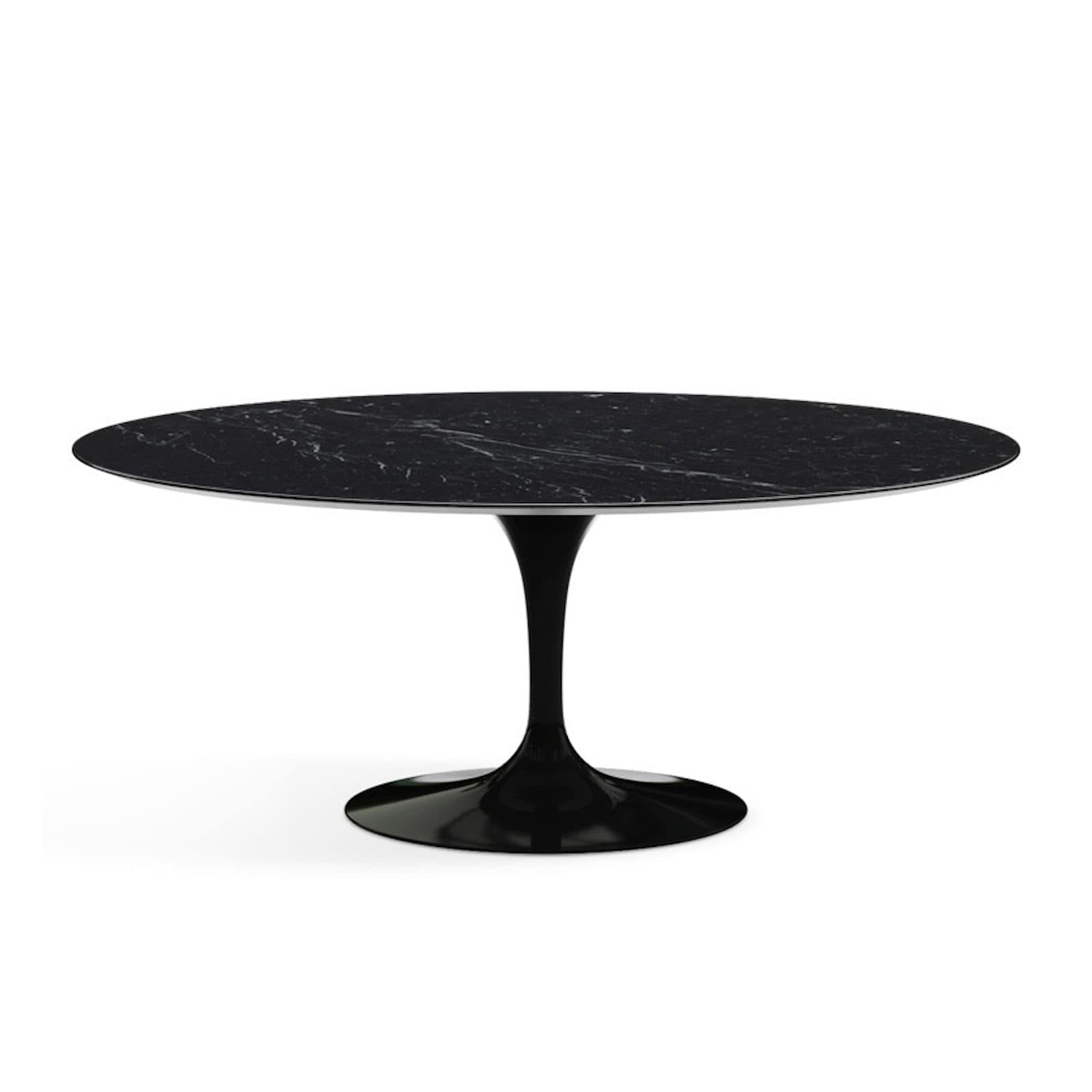 Oval Pedestal Dining Table - Marble Top
