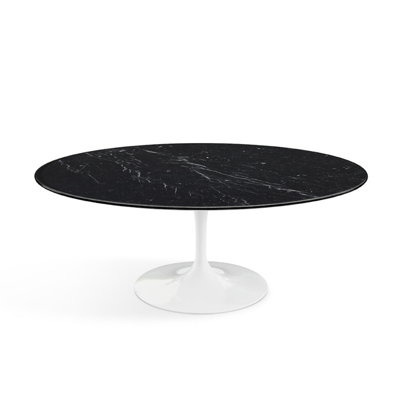 Oval Pedestal Coffee Table - Marble Top
