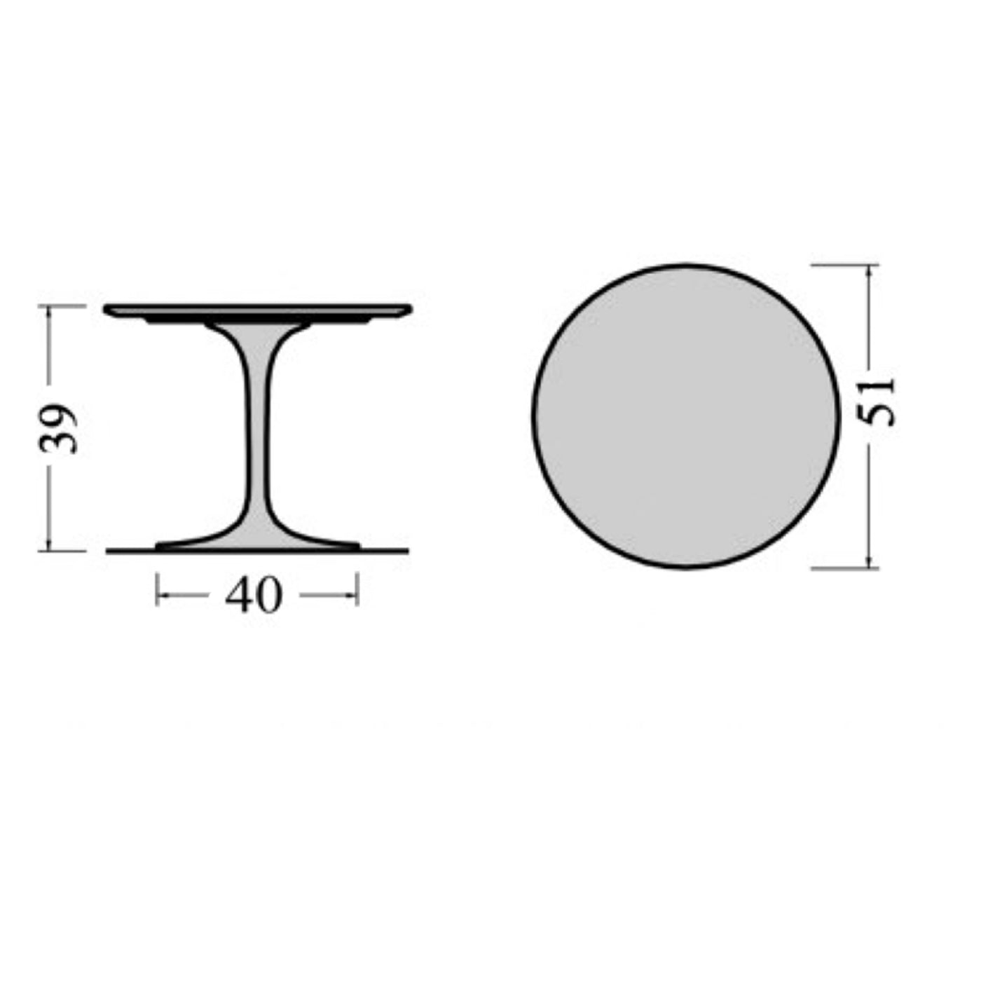 Pedestal Low Table - Wood Top