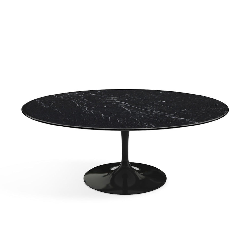 Oval Pedestal Coffee Table - Marble Top