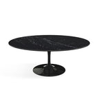 Oval Pedestal Coffee Table - Marble Top
