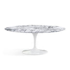 Oval Pedestal Dining Table - Marble Top