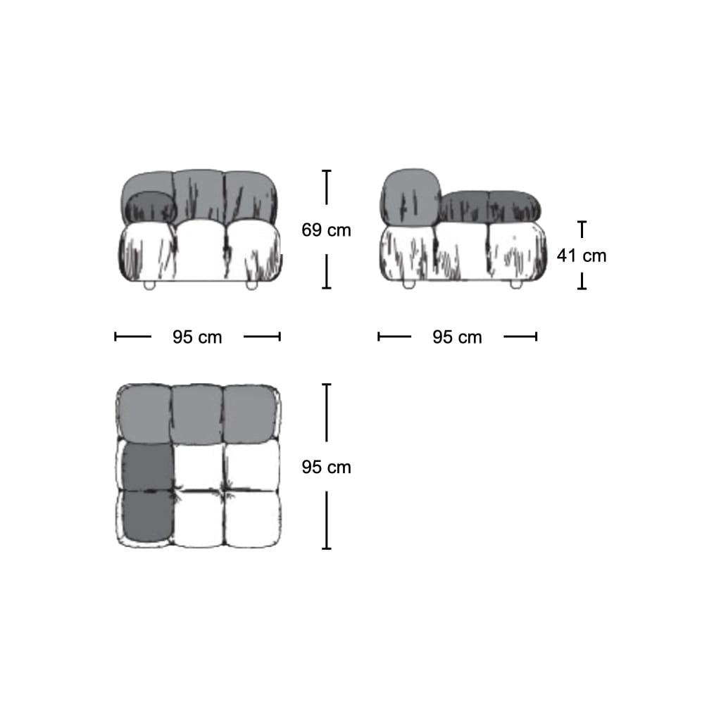 Bellini Left Armrest Module