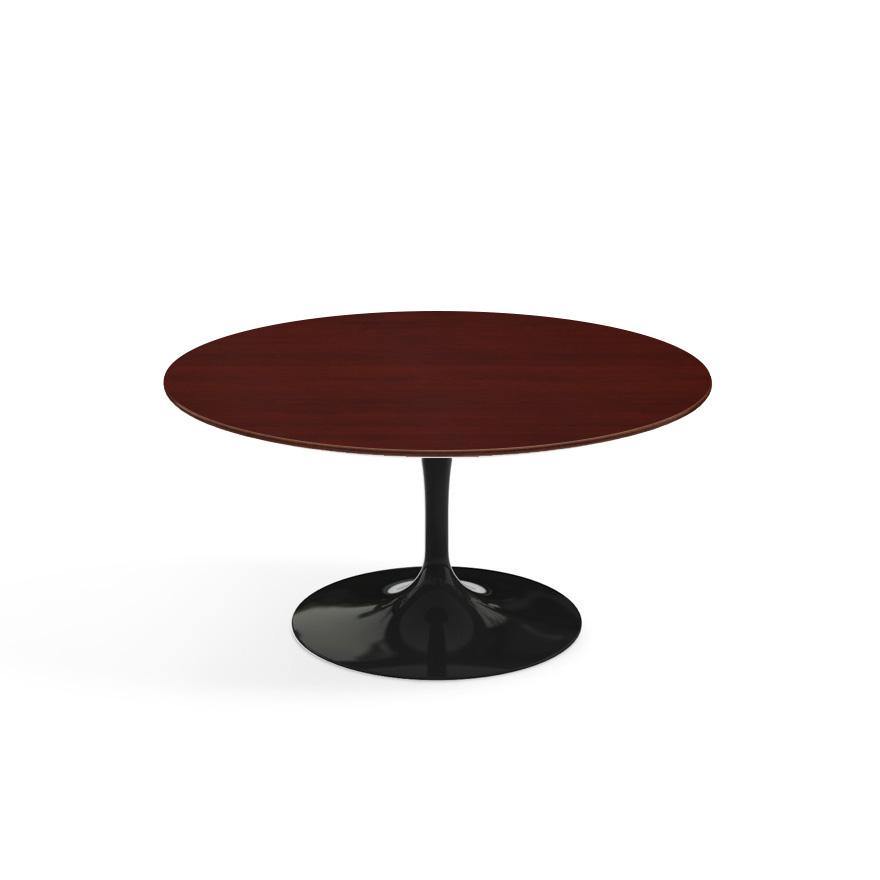 Pedestal Low Table - Wood Top