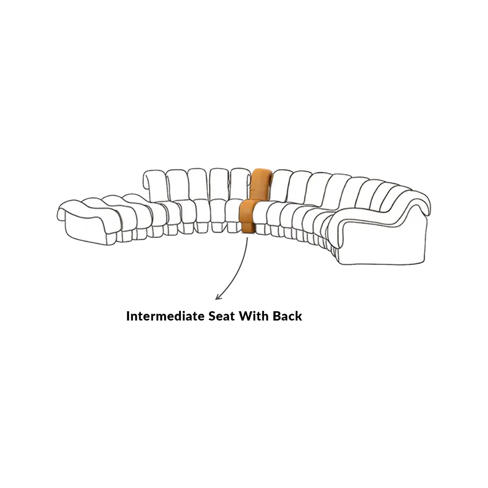 DS-600 Seat Intermediate Element With Back image 1