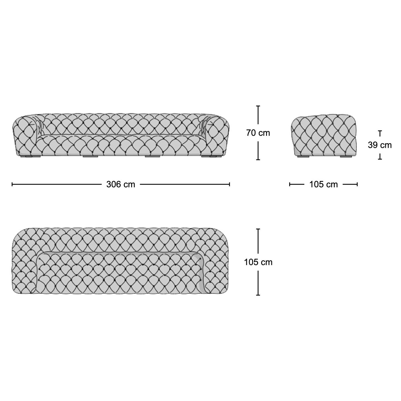 Chester Moon 3-Seater Sofa image 9