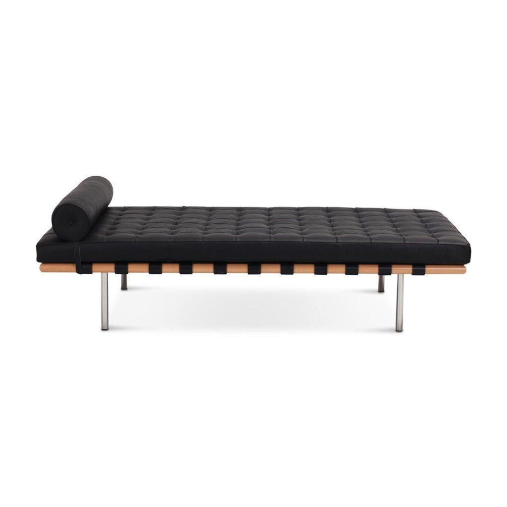 Barna Daybed in Black Leather Side View