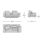 Camden 2-Seater Sofa with Flap Table