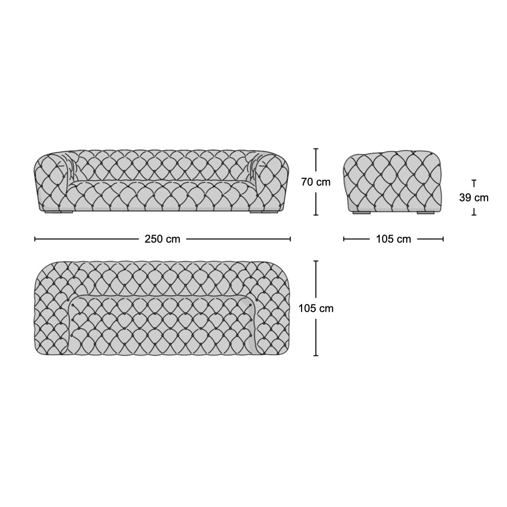 Chester Moon 3-Seater Sofa image 8