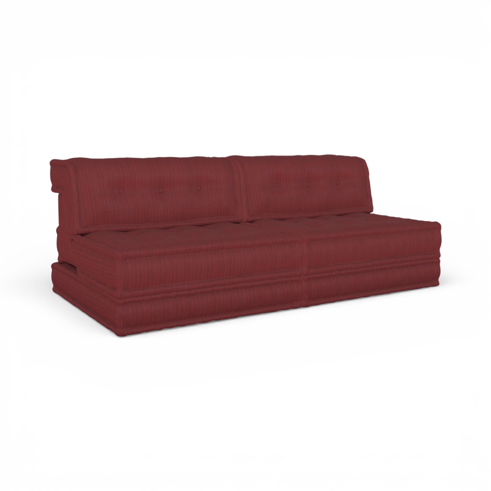 Mah Jong 2-Seater Armless Sofa in Red 