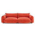 Two seater sofa in coral colour fabric 